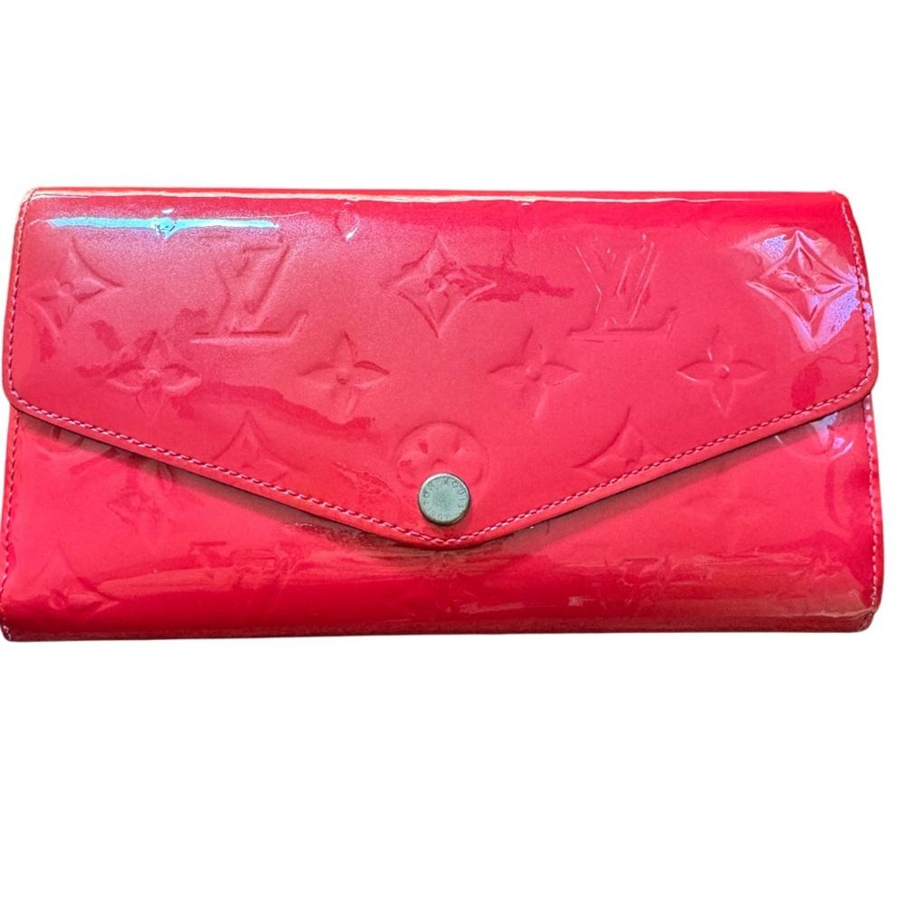 BEAUTIFUL! Authentic Louis Vuitton Vernice Pink Wallet Patent Leather - Picture 1 of 10